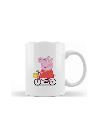 Peppa Pig Bir Bisiklette Peppa Pig Kupa Bardak Porselen Karışık
