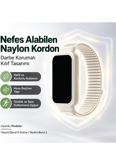 Redmi 9 Active İle Uyumlu Ayarlanabilir Kumaş Saat Kordonu Pembe Çok Renkli