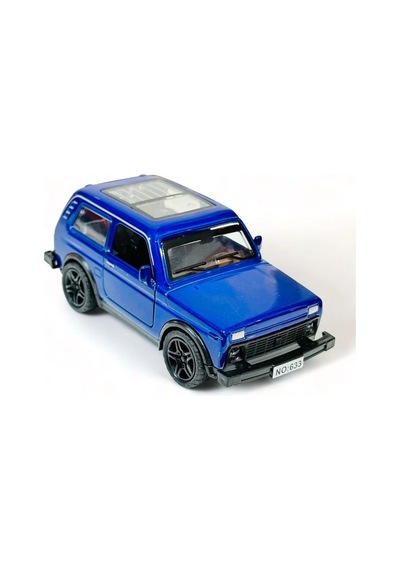 Craftivio Lada Niva 4x4 Metal Çek Bırak Oyuncak Araba Açılabilir Kapılı Diecast Model Araç 12 Cm Çok Renkli