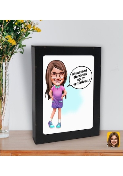 Kişiye Özel Isimli Kız Çocuk Kolay Yetişmiyor Karikatürlü Led Işı (508470758)