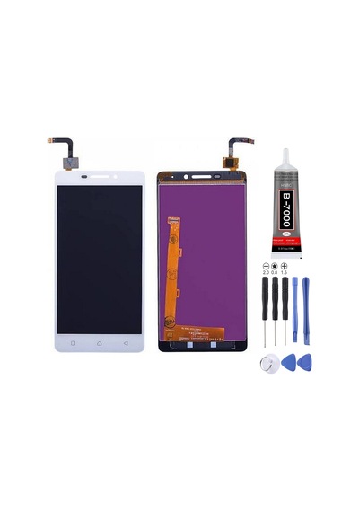 Lenovo Vibe P1m Uyumlu Lcd Ekran Çıtalı Beyaz + Montaj Kiti