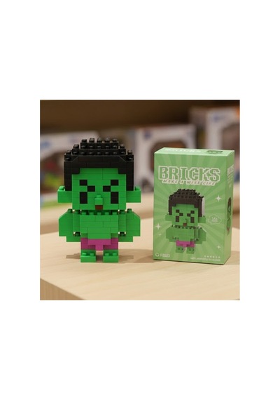 Hulk Marvel Mikro Blok Lego Seti - 3d Puzzle Figür Oyuncak - Eğitici Yenilmezler Avengers Serisi