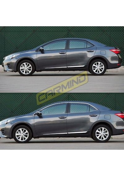 Toyota Corolla Uyumlu Krom Cam Çerçevesi Set 2013-2018 14 Parça