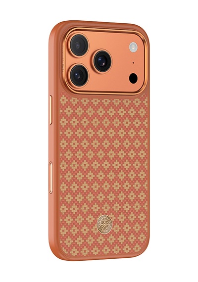 İphone 17 Pro Uyumlu Kılıf M-safe Şarj Özellikli Benks Armorpro Armorgrid Kevlar Kapak Açık Turuncu