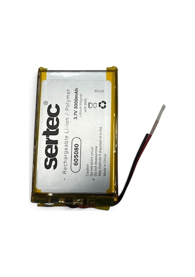 Sertec 605080 3.7v 3000mah Lithium Polymer Pil - Bms Devreli