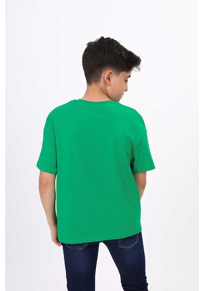 Toontoy Kids Toontoy Erkek Çocuk Palmiye Ağaç Baskılı Tişört Koyu Yeşil
