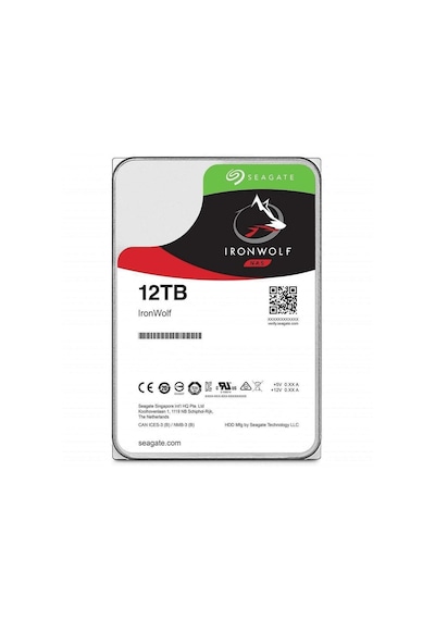 SEAGATE IRONWOLF 3.5 12TB SATA 3.0 256MB 210MB/S RV SENSÖR 7200RPM ISYÜKÜ 7/24 NAS DİSK ST12000VN0008