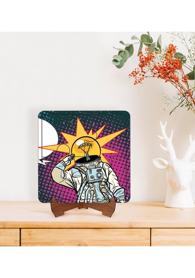 Bk Gift Pop Art Tasarımlı Ahşap Standlı Puzzle Çerçeve-30
