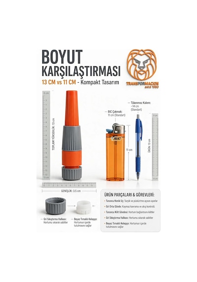 Ayarlanabilir Tazyikli Hortum Ucu Profesyonel Sprey Püskürtme Başlığı, Bahçe Sulama Ve Araba Yıkama Aparatı 721539