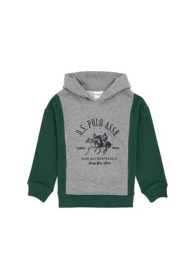 U.s. Polo Assn. Erkek Çocuk Gri Melanj Sweatshirt 50316623-vr086 Grı Melanj