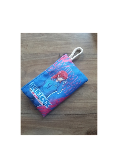 Owl Bag Blue Lock - Hyoma Chigiri Desenli Tasarım Cüzdan Kalemlik Çanta Düzenleyici Diğer