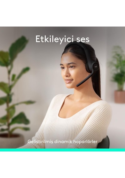 Logitech Zone 300 Gürültü Önleyici Mikrofonlu Kablosuz Bluetooth Kulaklık - Siyah