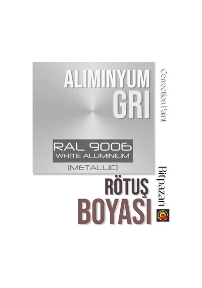 Metalik Aliminyum Gri Rötuş Boyası 20ml - Ral9006