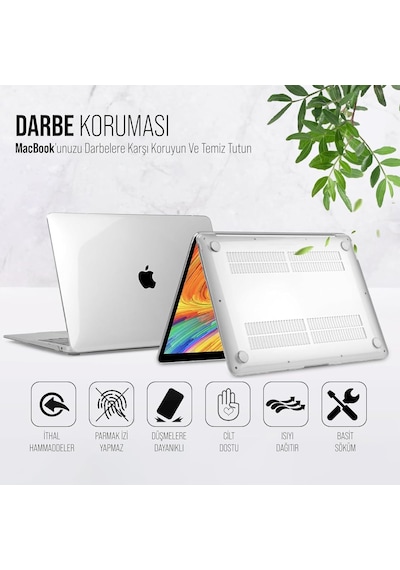Macbook Air 15" M2 A2941 İnce Sararmayan Şeffaf Macbook Crystal İshield Kapak Sert Kabuk Koruma Kılıfı Belirtilmemiş
