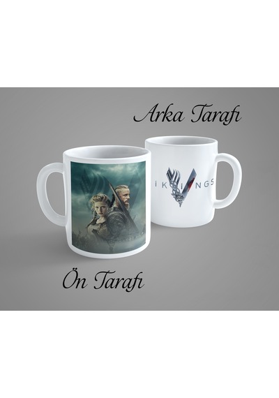 Vikings 3 Porselen Kupa Bardak Beyaz