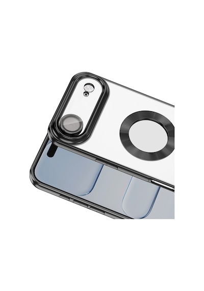 Apple iPhone Uyumlu 17 Air Kılıf Kamera Lens Korumalı Logo Gösteren İnce Hafif Pazarplus Siyah