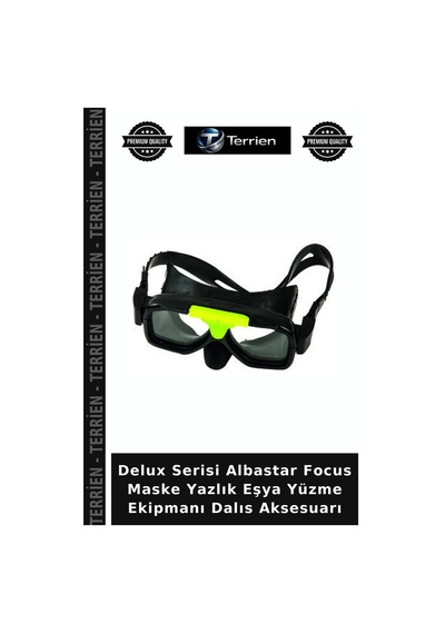 Delux Serisi Albastar Focus Maske Yazlık Eşya Yüzme Ekipmanı Dalıs Aksesuarı Standart