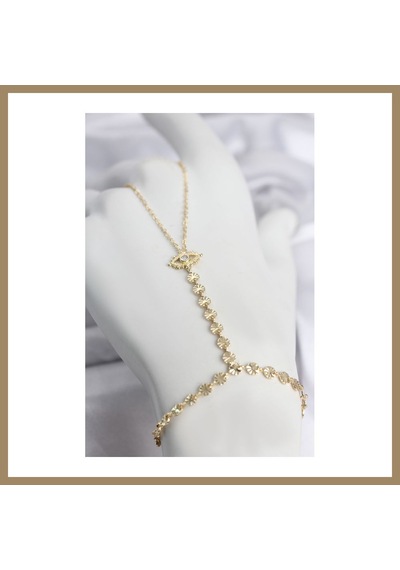 Bezos Gold Renk Pirinç Zirkon Taşlı Göz Model Şahmeran 22