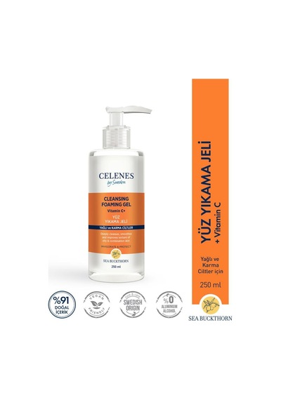 Celenes Yağlı ve Karma Ciltler için Yüz Temizleme Jeli 250 ML + Misel Temizleme Suyu 250 ML