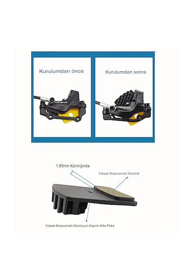 Elektrikli Scooter Nutt Balata Hidrolik Fren Balatası 4 Çift Set- Rx4/rx5/rx7/rx8 Vb. E-bisiklet Uyumlu