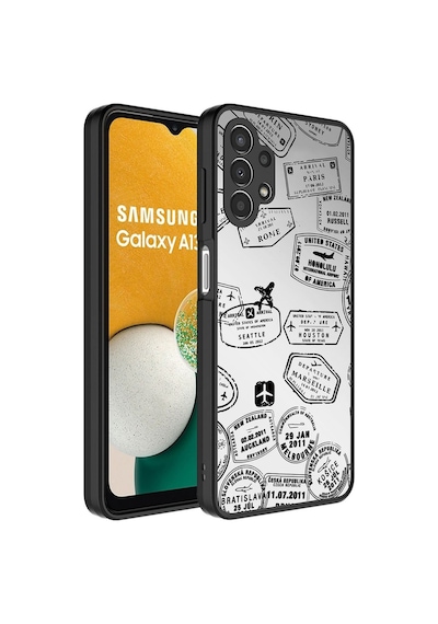 Samsung Uyumlu Galaxy A13 4g Kılıf Aynalı Desenli Kamera Korumalı Parlak Zore Mirror Kapak Seyahat