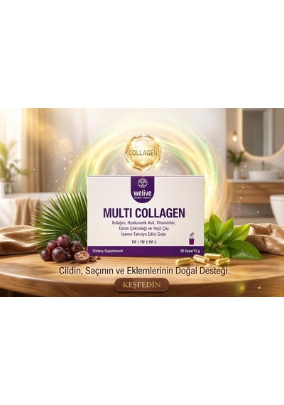 Tr Multi Kolajen Tip 1-2-3 Toz Takviye Gıda 30 Şase