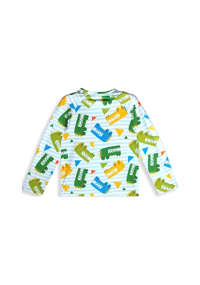 Denokids Uv Korumalı Timsah Erkek Çocuk Mayo T-shirt Renkli