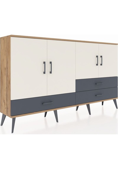 Arges Konsol 5 Raflı 3 Çekmeceli 4 Kapaklı 176x30x99 Çam-aytaşı/a Çam-aytaşı/antrasit Arges Konsol 5 Raflı 3 Çekmeceli 4 Kapaklı 176x30x99 Çam-aytaşı/a Çam-aytaşı/antrasit