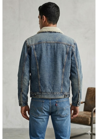 Levi's Erkek Mavi Trucker Ceket 2.0 Sherpa Trucker