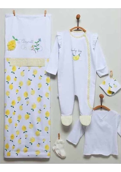 Caramell 10 Lu Set Tulumlu Beyaz Açık Bej