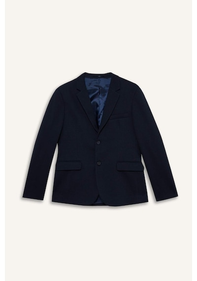 Defacto Slim Fit Dar Kesim Blazer Ceket F7690ax25aunv64 Lacivert