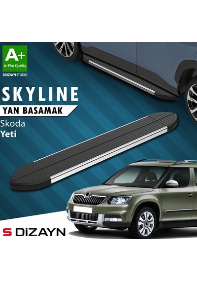 S-dizayn Skoda Yeti Skyline Krom Yan Basamak 173 Cm 2009-2017 A+ Kalite