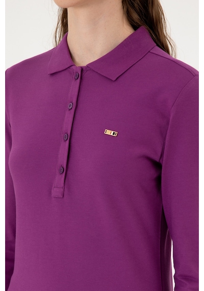 U.S. Polo Assn. Kadın Menekşe Basic Polo Yaka Sweatshırt 50313593-VR037