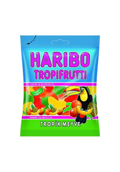 Haribo Tuttifrutti Yumuşak Şeker 80g - Meyveli Lezzet 3'li Ekonomik Paket - 3 Adet Tarı
