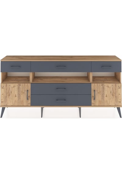 Arges Konsol 3 Raflı 5 Çekmeceli 2 Kapaklı 176x30x83 Çam-çam/antrasit Çam/antrasit Arges Konsol 3 Raflı 5 Çekmeceli 2 Kapaklı 176x30x83 Çam-çam/antrasit Çam/antrasit
