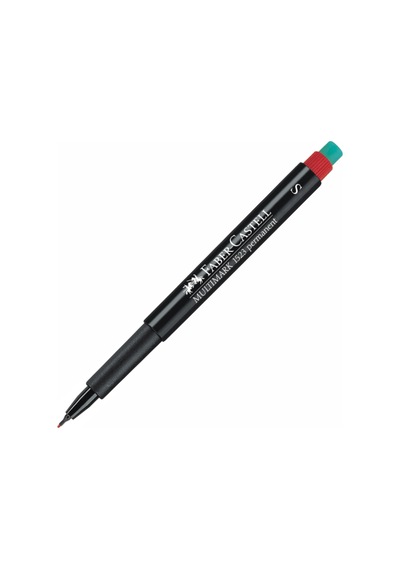 Faber S Kırmızı Permanent Kalem 152321 Beyaz