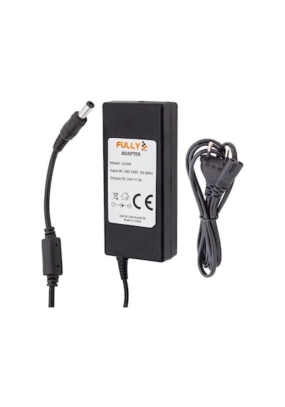 Fully O-1624a 24 Volt - 2.5 Amper Plastik Kasa Masaüstü Adaptör 5.5 2.5 Uç