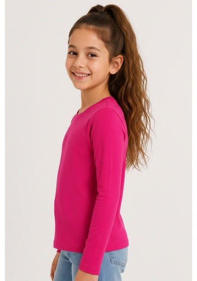 Kiagu Fuşya Basic Uzun Kol T-shirt- Terletmeyen Esnek Kumaş Pamuklu Mevsimlik Fujya Uzunkol Kız Çocuk Tsort Çok Renkli Kiagu Fuşya Basic Uzun Kol T-shirt- Terletmeyen Esnek Kumaş Pamuklu Mevsimlik Fujya Uzunkol Kız Çocuk Tsort Çok Renkli