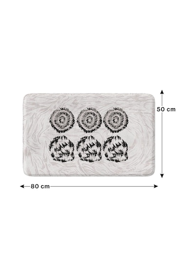 Sevimli Tasarımlı Mikrofiber 2'li Takım Banyo Paspası, Kaymaz Taban, Makinede Yıkanabilir 40x60 50x80 Diğer
