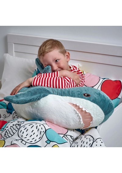 Ikea Blahaj Peluş Oyuncak 100 Cm Beyaz - Mavi