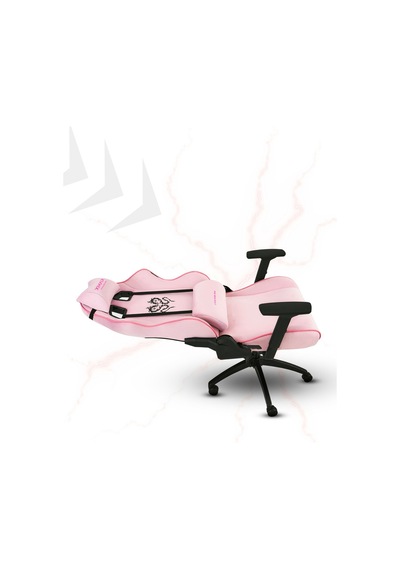 Rio Balerion Terletmez Kadife Kumaş Pembe Gaming Oyuncu Koltuğu -8 Pembe