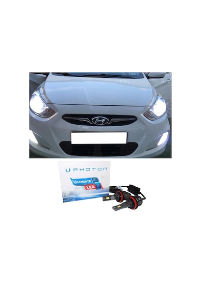Hyundai Accent Blue Led Xenon Uzun Kısa Far Ampulü H4 Ultimate 9500 Lumens Yeni Seri Beyaz