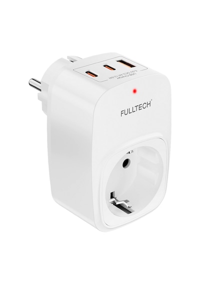 Ftr-24 Çoklu Duvar Prizi 16a 3680w Beyaz 2x Usb-c + 1x Usb-a Şarjlı Priz Akım Korumalı Surge Protection Akıllı Priz 0