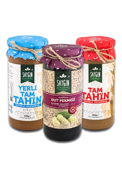 Saygın Tahin + Dut Pekmezi + Tam Tahin 3 x 500 G