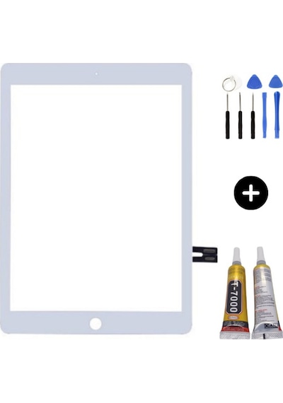 Apple Uyumlu iPad 6.nesil A1893-a1954 Hk Dokunmatik Beyaz + Montaj Seti