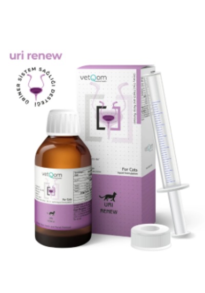 Vetqom Uri Renew Köpek İdrar Yolu Ve Mesane Destek Likit 120 Ml - Kızılcık Cranberry Katkılı