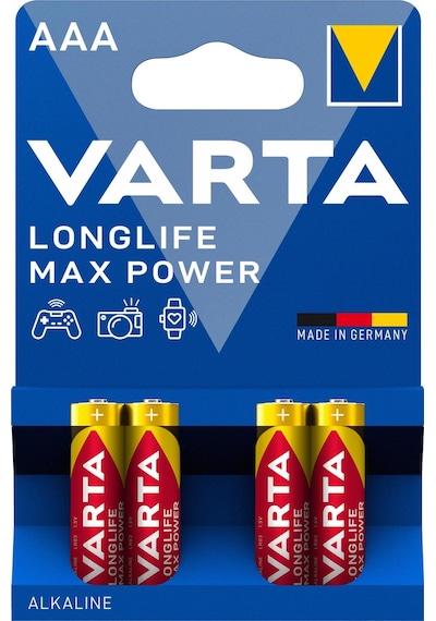 Varta Longlife Max Power Alkalin AAA İnce Kalem Pil 4'lü