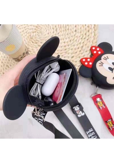 Mickey Mause Minnie Bozuk Para Cüzdanı Çanta Çocuk Cüzdan Küçük Para Kutusu Omuzdan Askılı Çanta