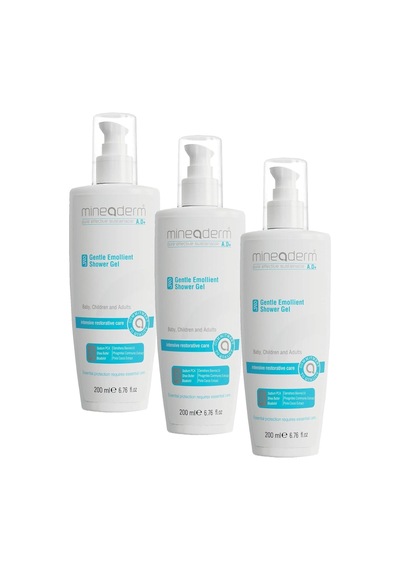 Gentle Emollient Shower Jel 200 Ml 3 Paketi Açık Mavi