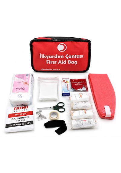 3 Lü Set Trafik Ilkyardım Seti Yangın Tüpü Boyunluk Çoklu Anahtar